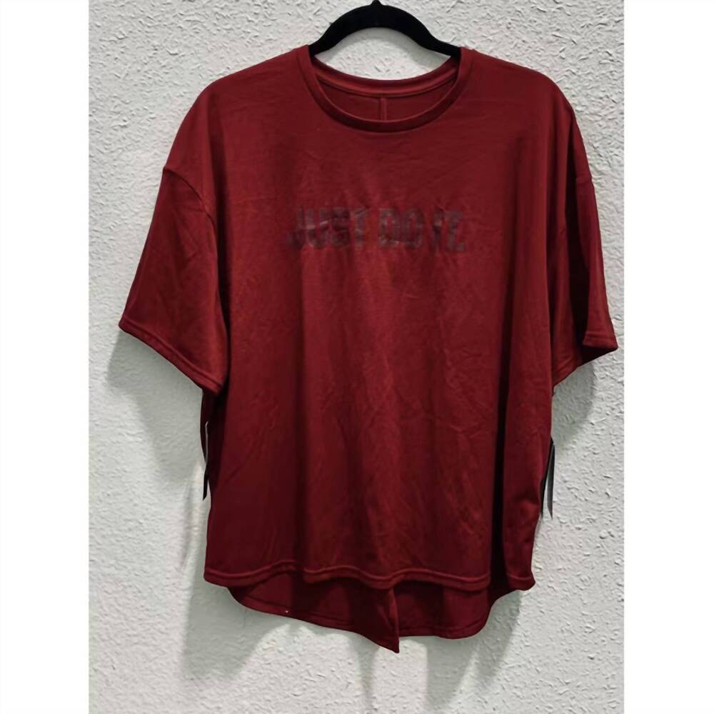 NEW NIKE women's just do it tie back training top in red